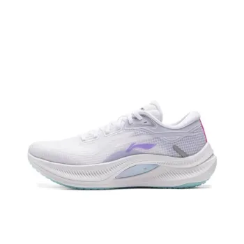 LiNing Yueying 4 Non slip Lightweight Low Top Casual Running Shoes Women's White Purple