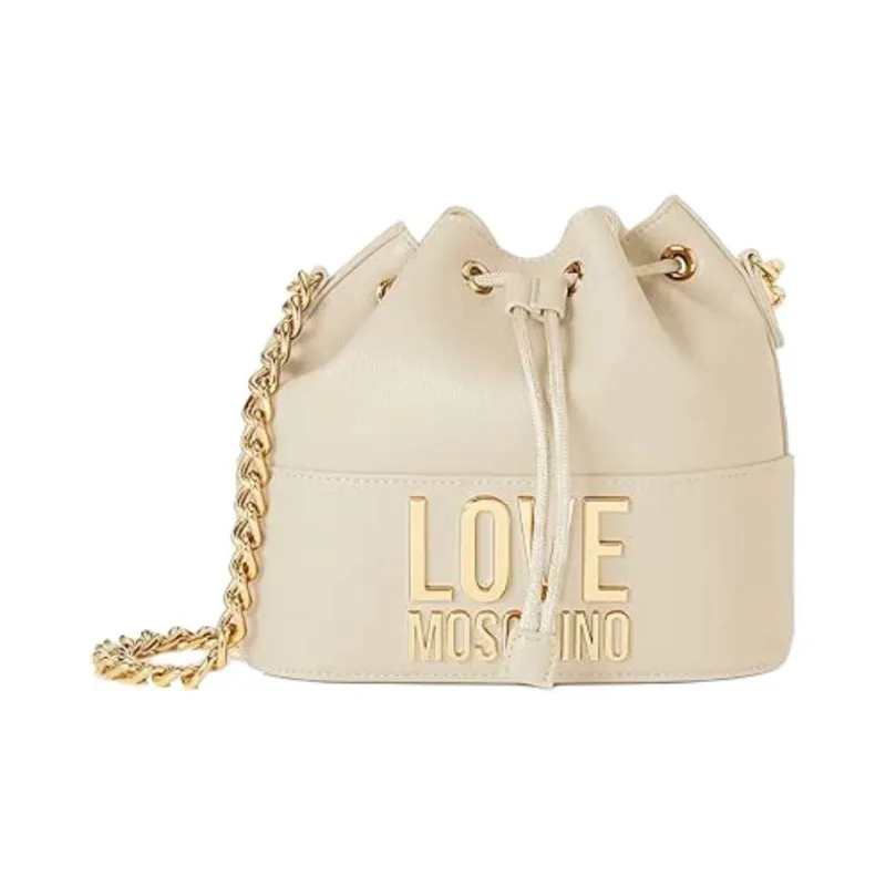 MOSCHINO Faux Leather Artificial Leather Crossbody Bag Shoulder Bag Women's Light Brown-1