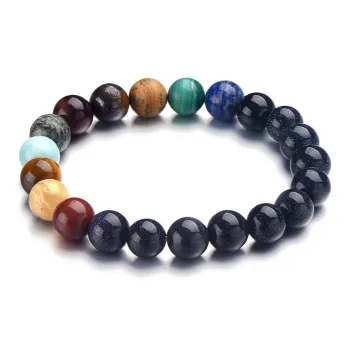 IDEAGEMER Agate Jade Bracelets Men's