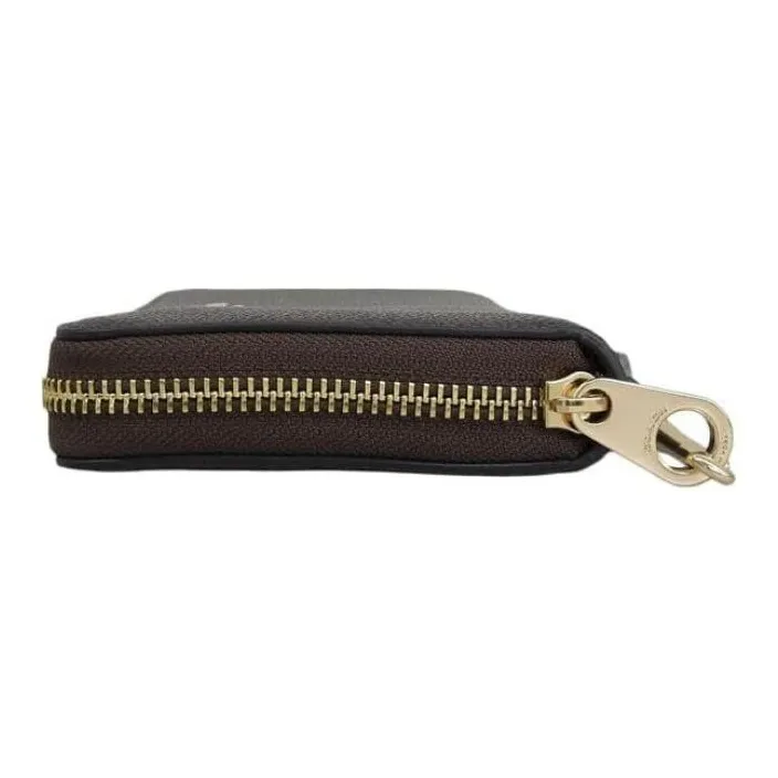 COACH Coated Canvas Wallet Trumpets Women's Walnut Wood-5
