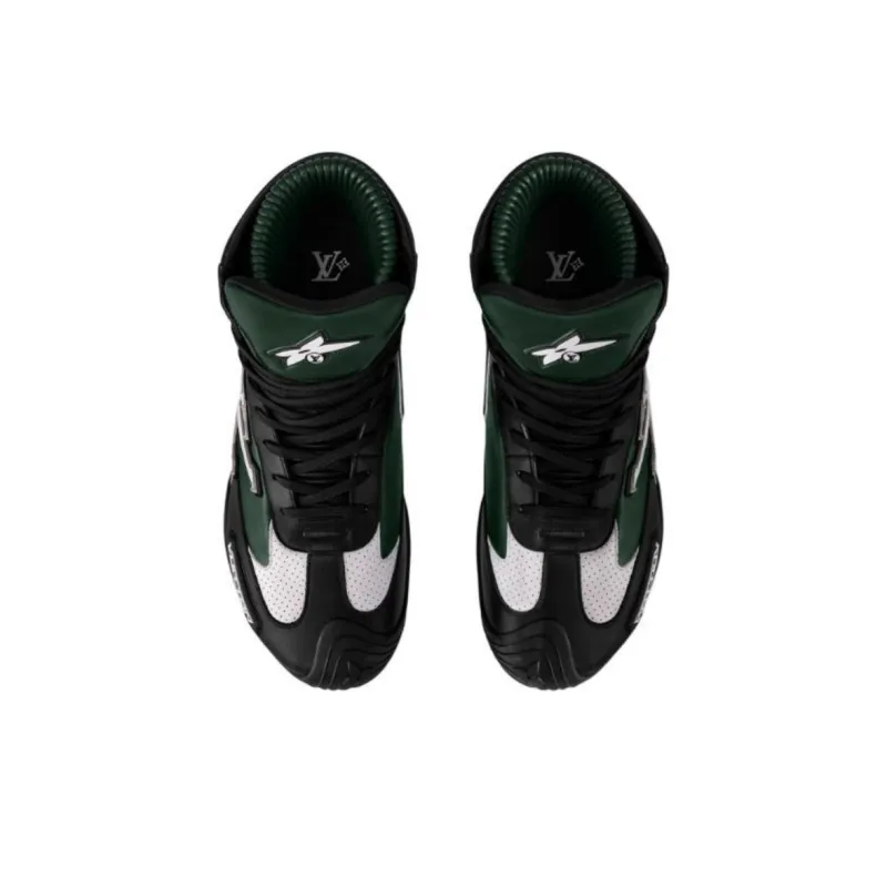 LOUIS VUITTON Footprint Racing 2025 Spring Summer Men's Collection High Top Casual Shoes Men's Black-4