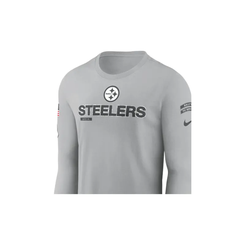 Nike Pittsburgh Steelers Salute To Service Mascot Edge Legend Men's Nike Nfl Long-Sleeve T-Shirt-2