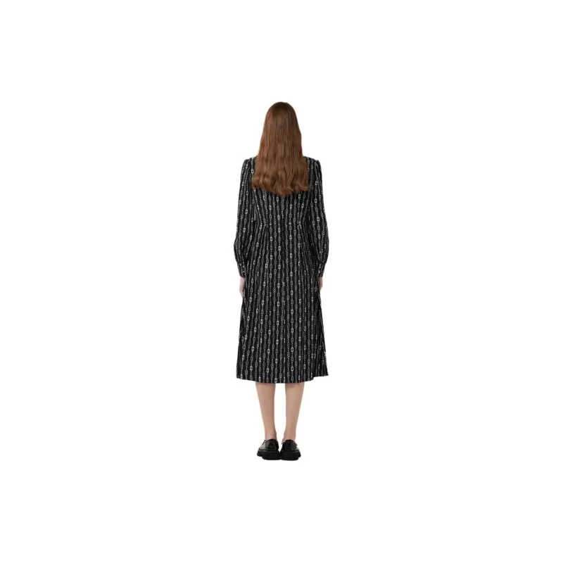 DEGAIA SS25 Long Sleeved Dresses Women's Black-2