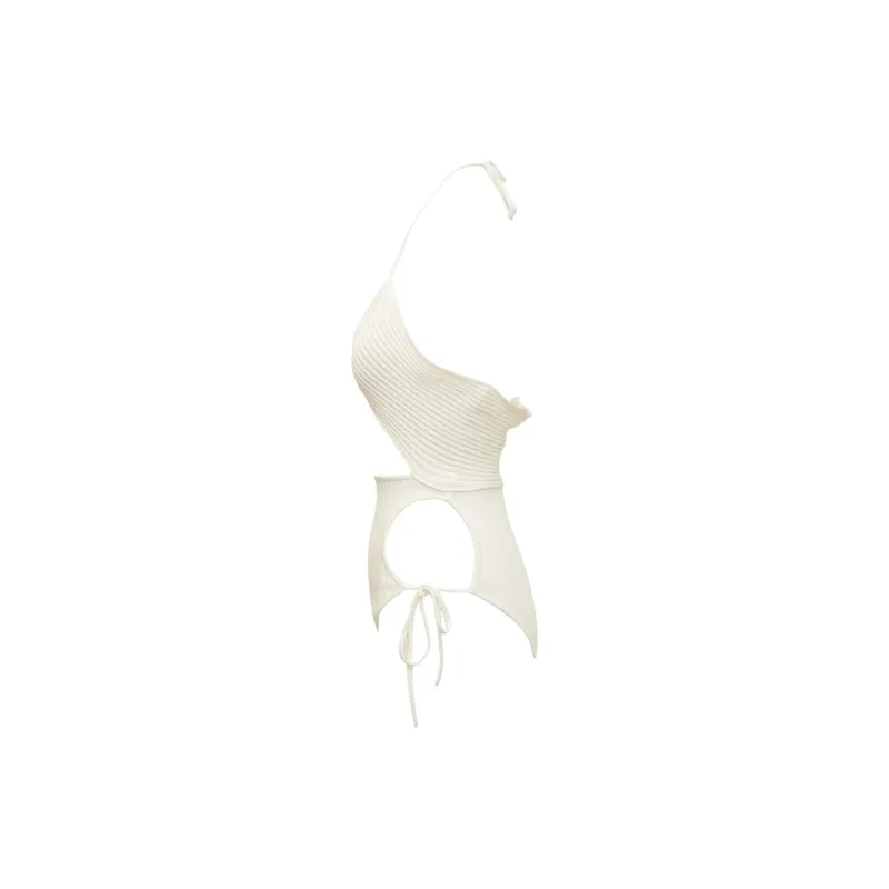 ANDREĀDAMO One piece Swimsuit Women's Ivory White-2