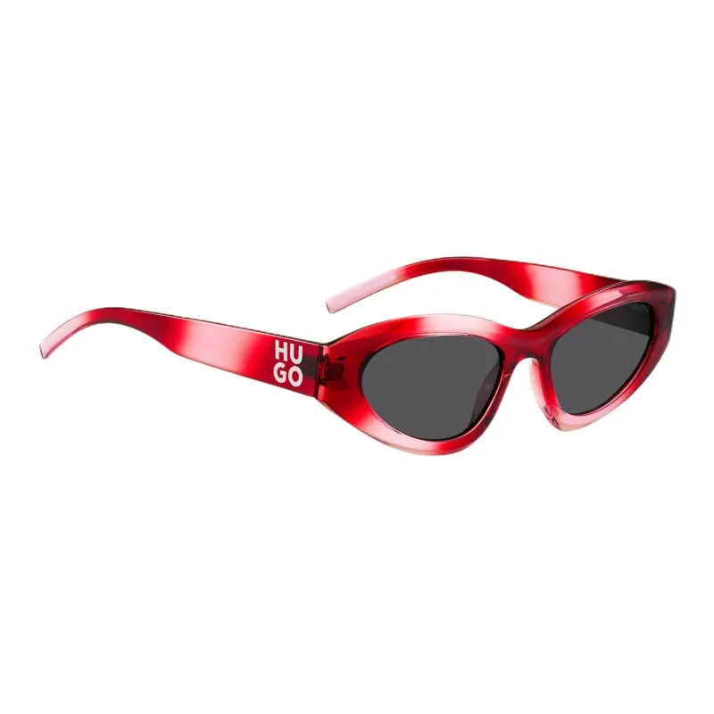 HUGO BOSS Irregular Shape Sunglasses Men's Red-2