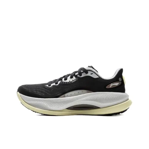 LiNing Yueying 4PRO Cushioned Slip Resistant Rebound Low Top Casual Running Shoes Men's Black
