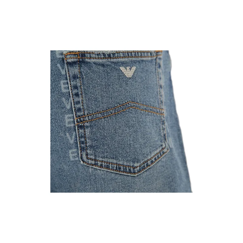 EMPORIO ARMANI SS22 Denim Shorts Women's Blue-4