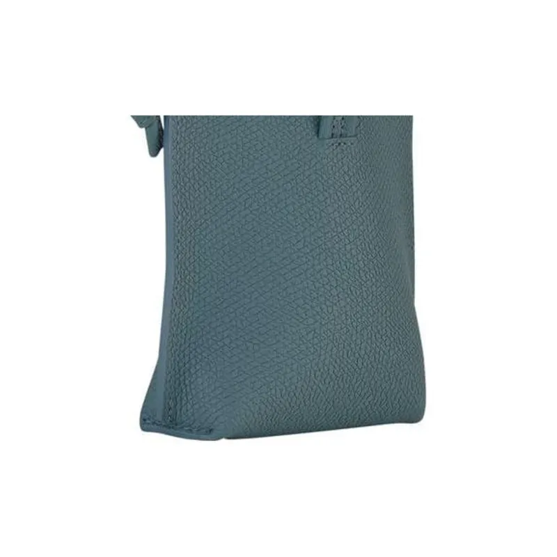 LONGCHAMP Grain Leather Cell Phone Pouch, Shoulder Bag, Crossbody Bag Regular Women's Blue-2