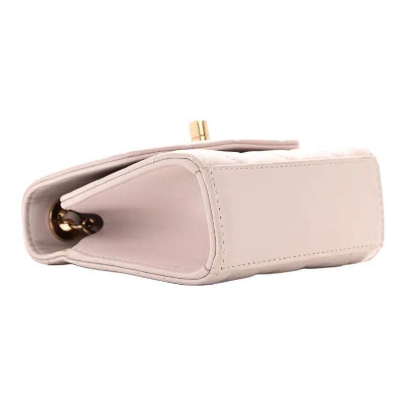 CHANEL WOCTrendy Cc Metal And Sheepskin Shoulder Bag, Crossbody Bag Mini Women's Dusty Pink-2