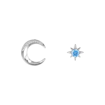 ZURY S925 Silver Stud Earrings Women's Silver