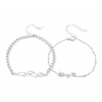 CHINA GOLD 925 Sterling Silver Bracelets Unisex