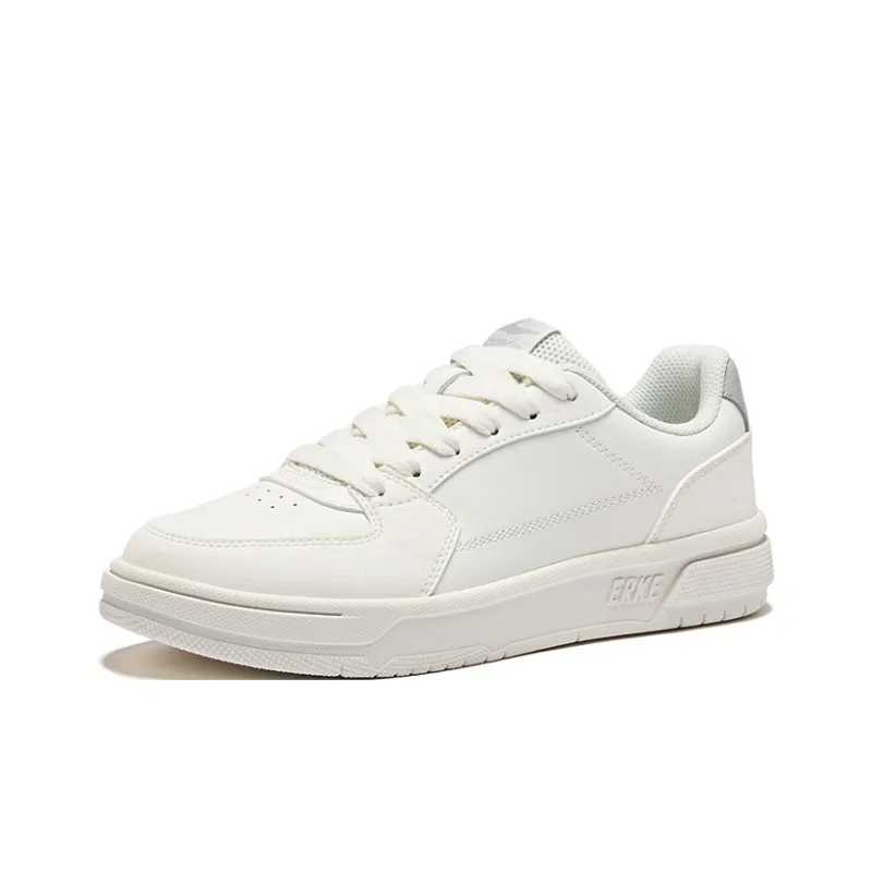 Erke Days And Lightweight Anti Slip Low Top Skateboard Shoes Women's Microcrystal White-2