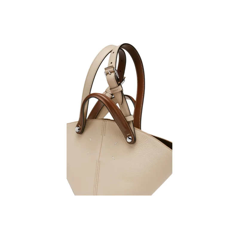 Maison Margiela Soft Leather Handbag Trumpets Women's Almond-3