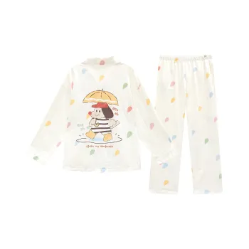 GUKOO Pajama Set Women's Light Yellow