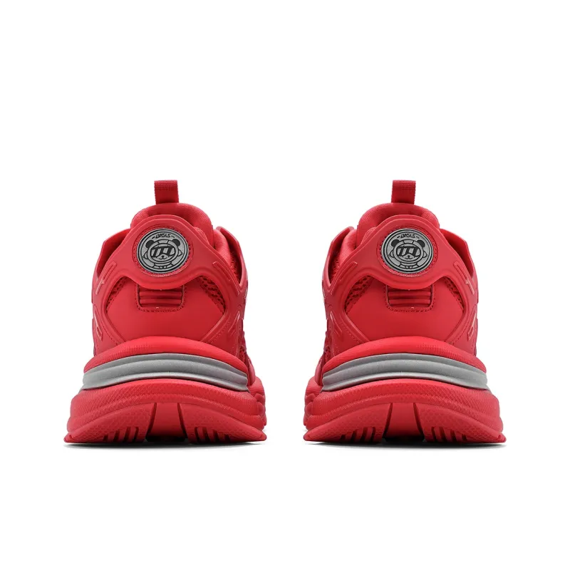 BASLS Chunky Sneakers Unisex Low Top Red/Dirty Red-4