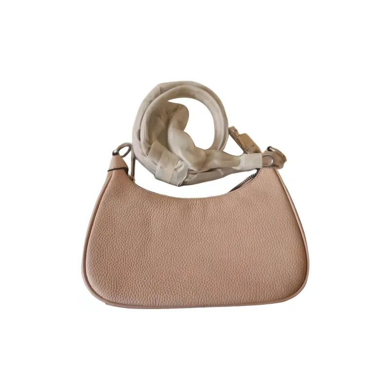 MICHAEL KORS Litchi Grain Leather Shoulder Bag, Crossbody Bag Medium Size Women's Nude Pink-1