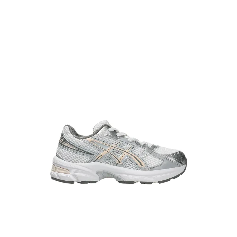 Asics Gel 1130 Slip Resistant Shock Absorbers Low Top Kids Lifestyle Shoes White/Pearl Pink Kids'-1