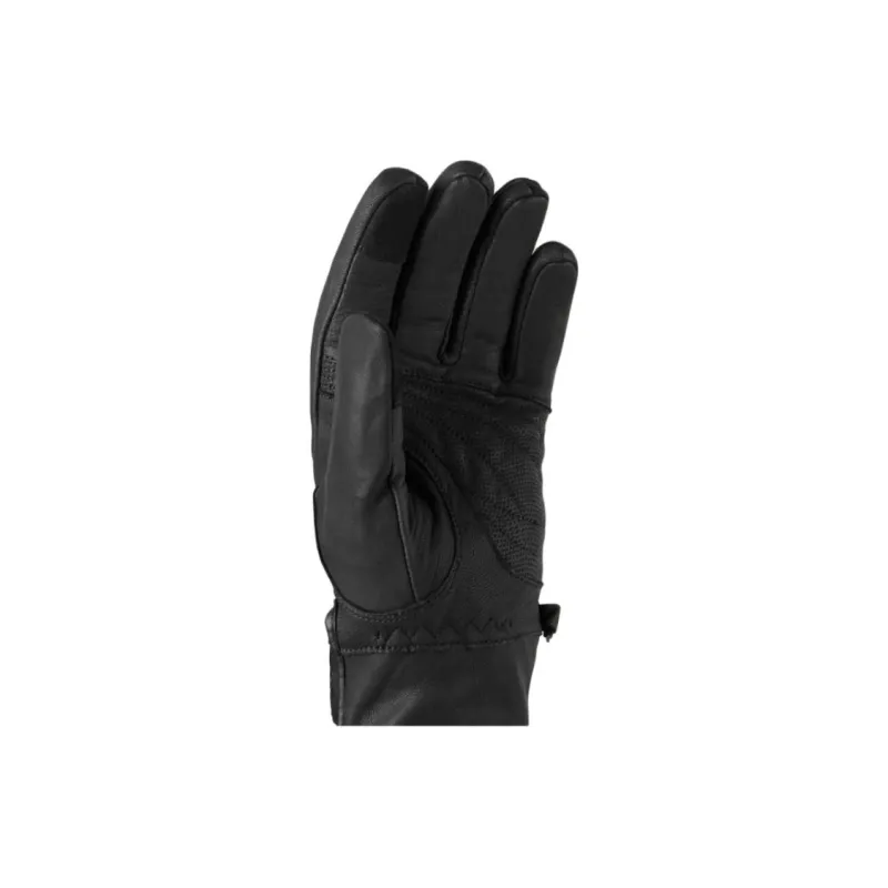 SEALSKINZ Leather Knit Gloves Unisex Black-1