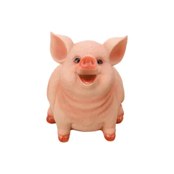 Pleasant Language Resin Cartoon Piggy Bank