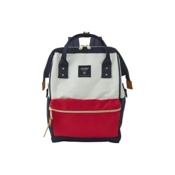 Anello Polyester Backpack Small Size Unisex Black/White/Red