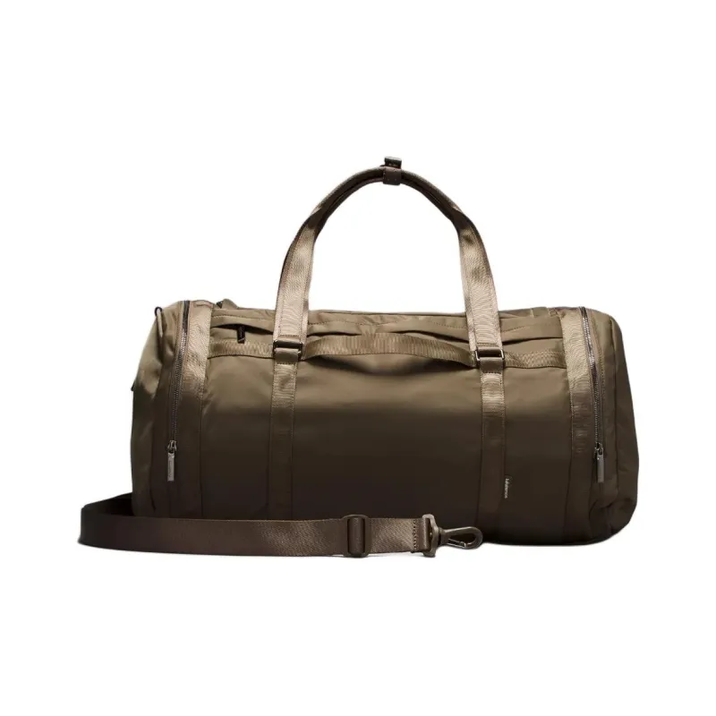 Lululemon Nylon Shoulder Bag Crossbody Bag Handbag Travel Bag Regular Unisex Brown-0