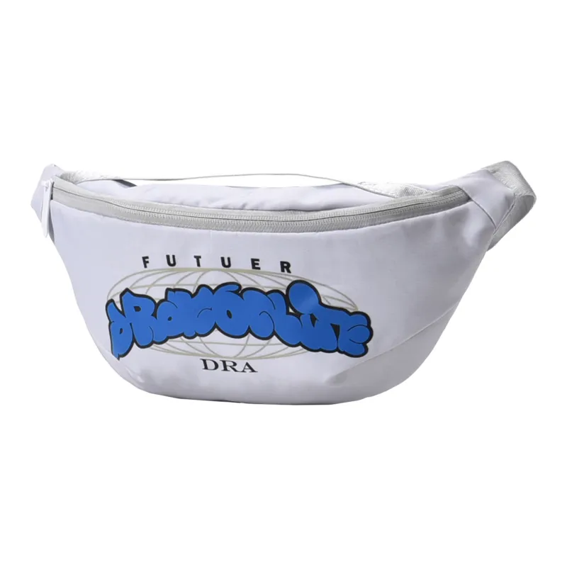 DRACONITE Polyester Fanny Pack, Shoulder Bag, Crossbody Bag Regular Unisex Gray Red Contrast-2