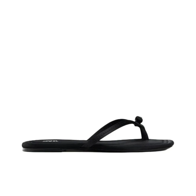 ZARA Trf Flip Flops Women's Black-1
