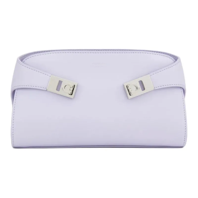 FERRAGAMO Hug Cow Leather Crossbody Bag Mini Women's Light Purple-0