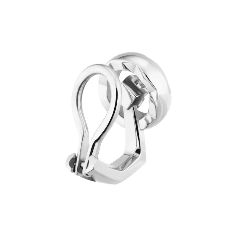 CHANEL Diamond Earrings Women's Silver-1