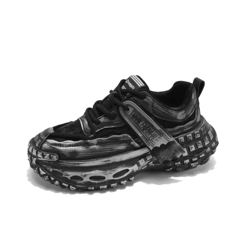 Budding Bear Anti Slip And Wear Resistant Height Increasing Low Top Chunky Sneakers Men's-0