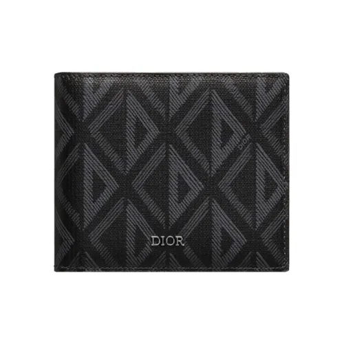 DIOR Canvas With Leather Wallet Men's Black