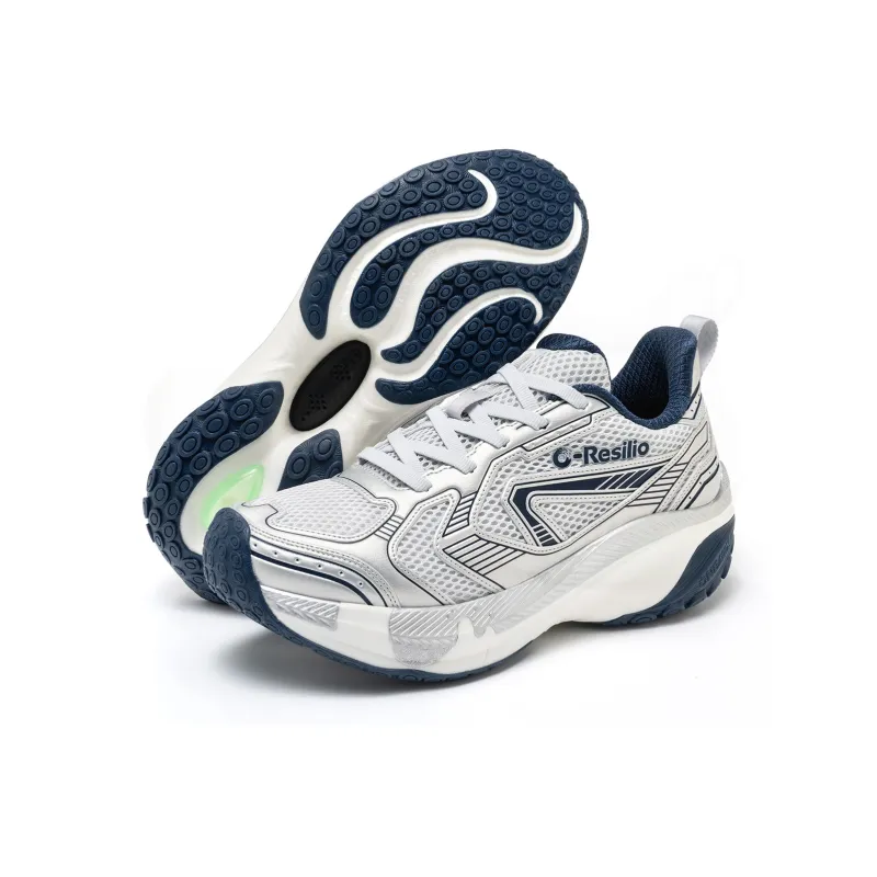 ONEMIX Cushioned Wear Resistant Coverage Low Top Chunky Sneakers Unisex Titanium Silver-6