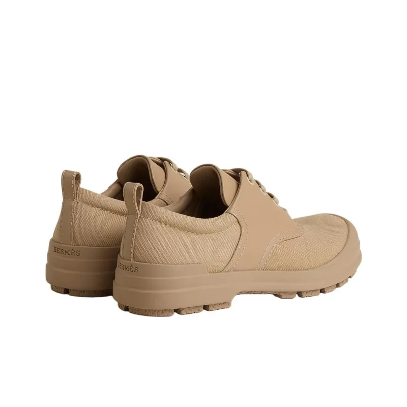 HERMES Kool Low-Top Casual Shoes 4cm Men's Beige-3