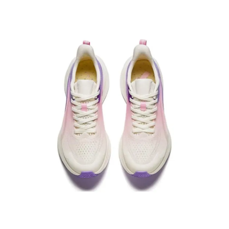 Anta Taming The Wind Cushioning, Breathable, Lightweight Low Top Running Shoes Women's White Cyan-2