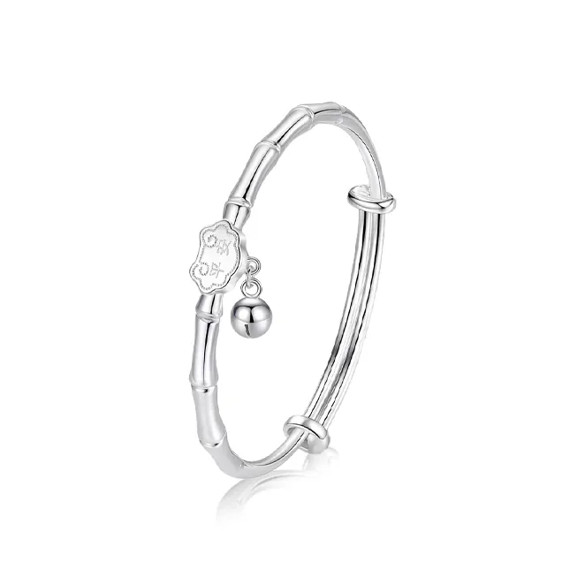 Zheng Tai Fook 999 Fine Silver Bangles Women's-0