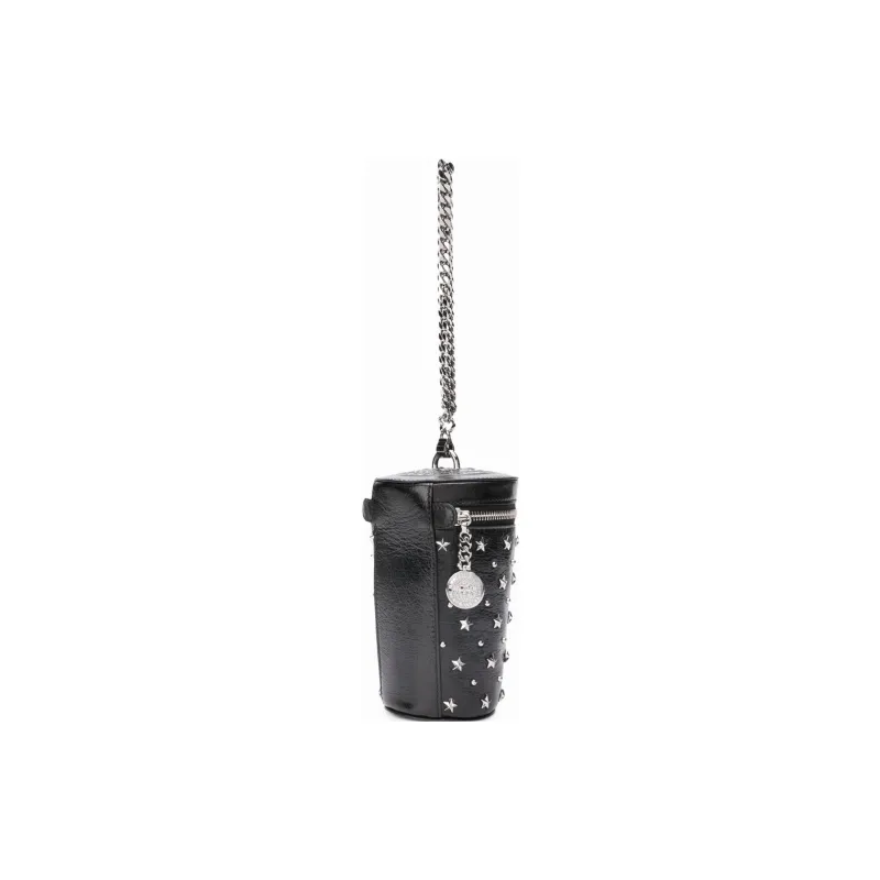 BALMAIN Cow Leather Bucket Bags Shoulder Bag Crossbody Bag Mini Women's Black-1