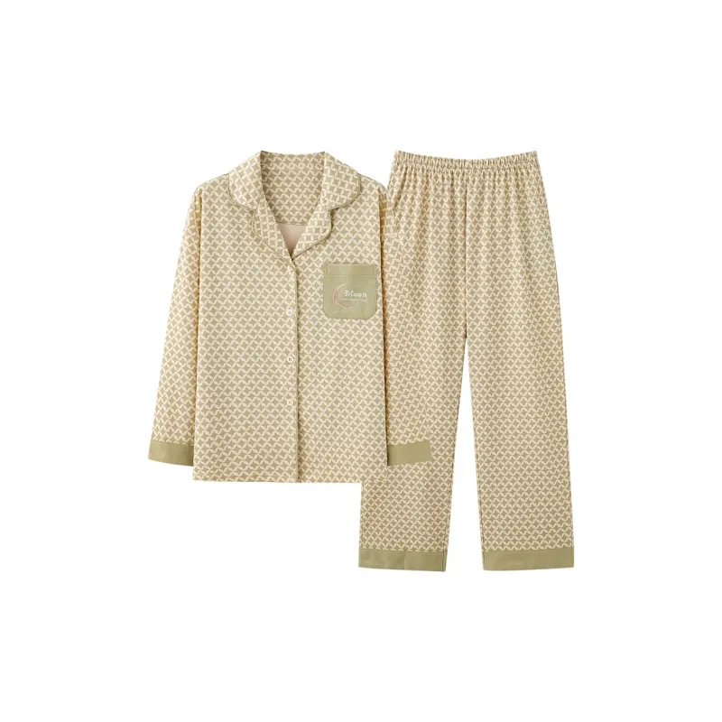 XIAFENYAN Pajama Set Women's Apricot-0