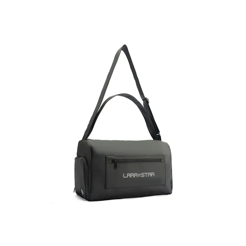 LARA STAR 900D Membrana Dermalis Hybrid Polyester One Shoulder Crossbody Gym Bags Large Size Unisex Black/Green-8