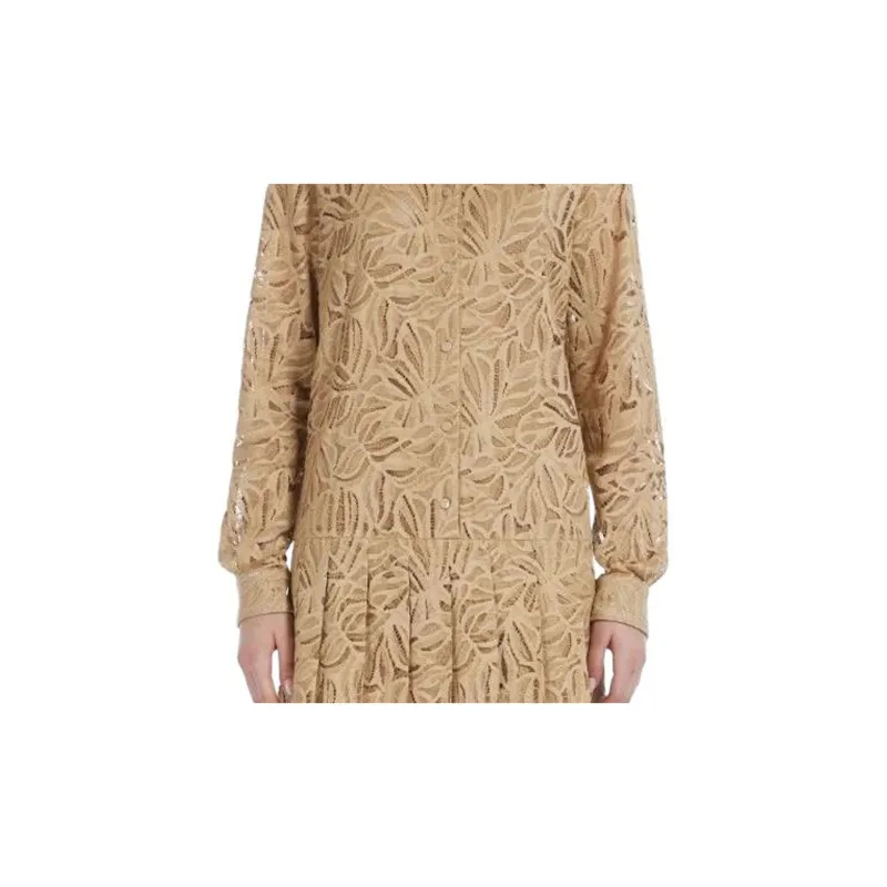 MaxMara Studio Long Sleeved Dresses Women's Beige-5