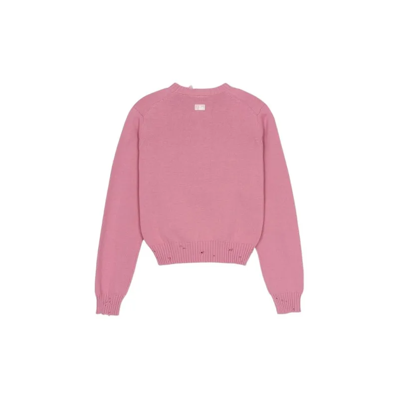 MLB New York Yankees Sweater Women's All Over Print Pink-1