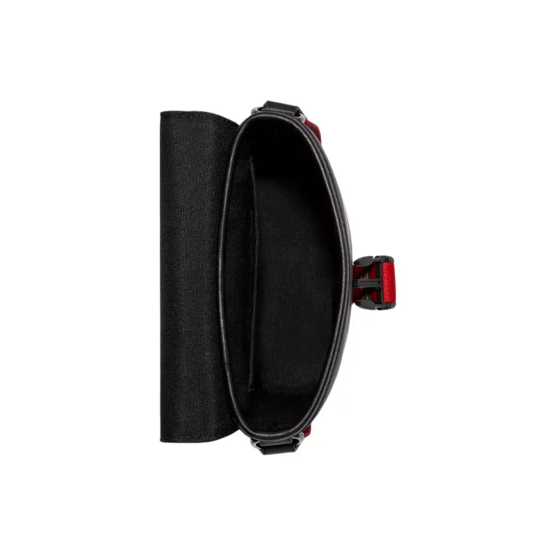 COACH Track Cow Leather Detail Cell Phone Pouch Shoulder Bag Crossbody Bag Small Size Men's Red & Black-1
