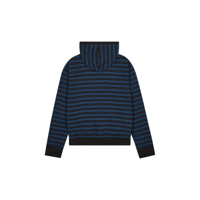 Safarispot STRIPE HOODIE ZIPUP Jackets Coats Women's Navy Black/Marine Blue Black-1