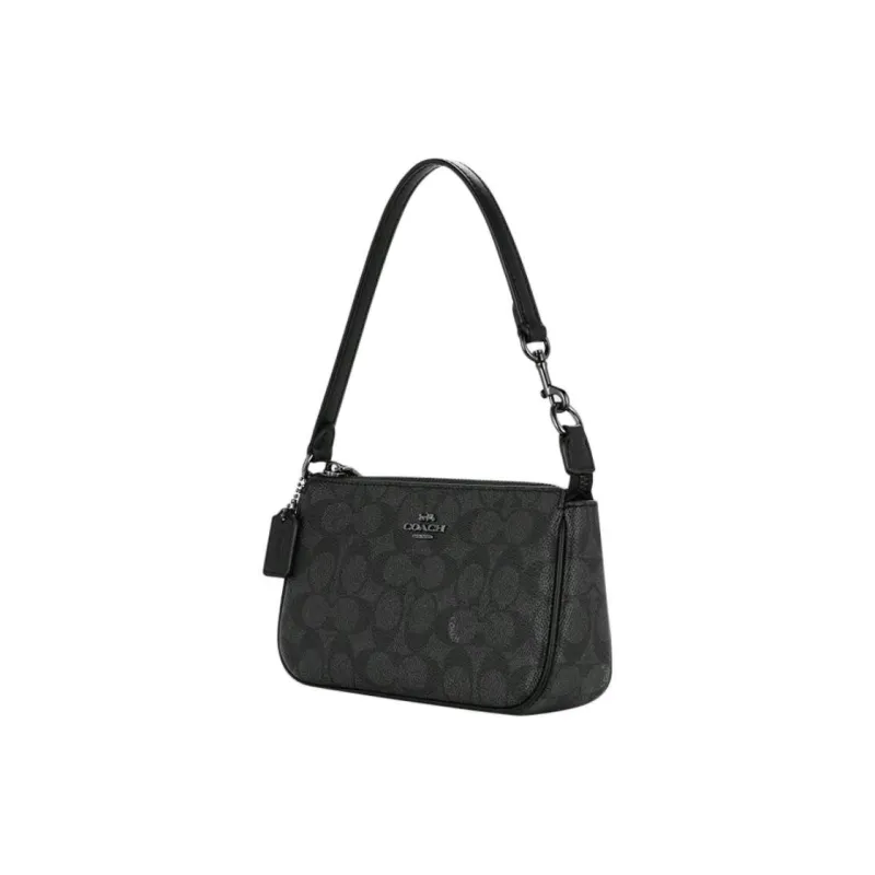 COACH Nolita Polyvinyl Chloride Pochette, Shoulder Bag Trumpets Women's Dark Gray-1