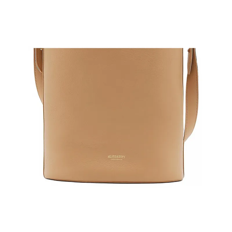 Burberry Grain Calfskin Bucket Bag, Shoulder Bag, Crossbody Bag, Handbag Medium Size Women's Light Almond-1