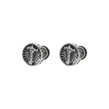 ATPLAY Copper Stud Earrings Unisex Silver