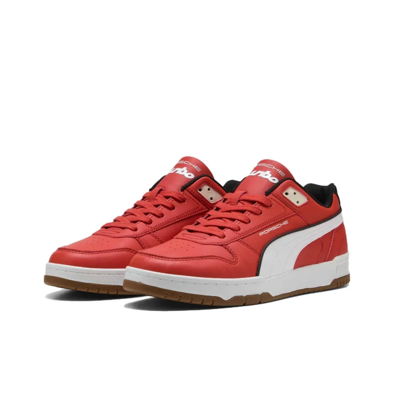 PUMA Porsche Legacy Anti Slip Wear Resistant Low Top Skateboard Shoes Men's Red-2