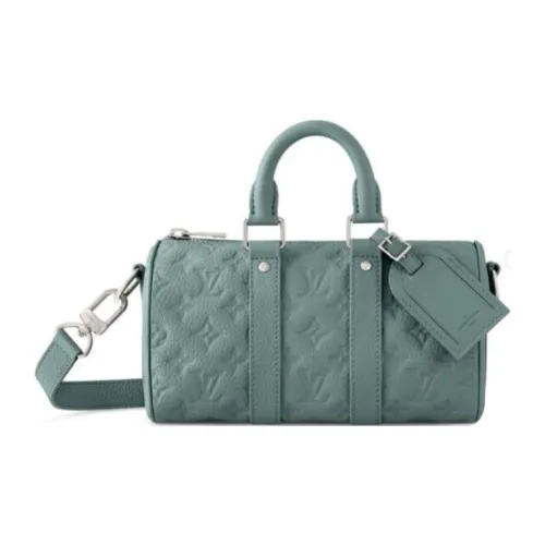 LOUIS VUITTON KeepallBandoulière Leather Shoulder Bag Crossbody Bag Handbag Regular Men's Green