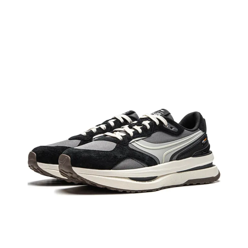 LiNing Zhengrong Cushioning Anti Slip And Wear Resistant Balance Rebound Low Top Casual Shoes Unisex Black Gray-2