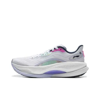 LiNing Yueying 4PRO Slip Resistant Cushioning Rebound Low Top Casual Running Shoes Men's White Purple