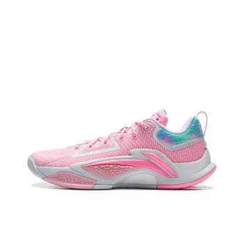 LiNing BadFive Hunter 1 Slip Resistant Coverage Lightweight Rebound Low Top Outdoor Basketball Shoes Men's Neon Pink